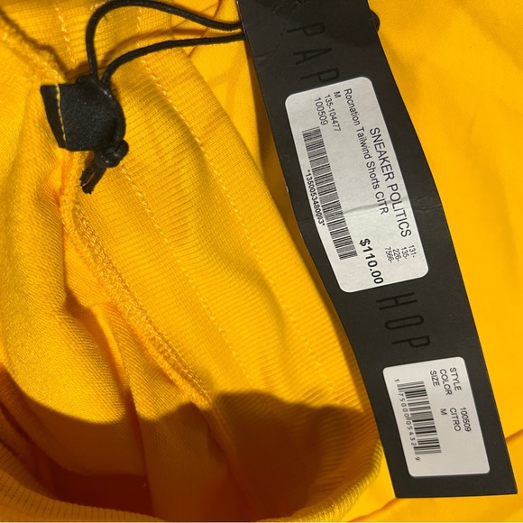 Paper plane yellow shorts men - Picture 5 of 5